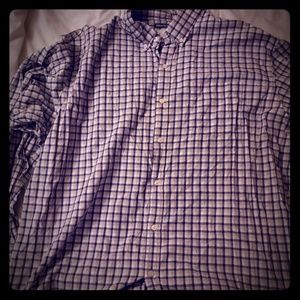 Old Navy Blue Plaid Button Down